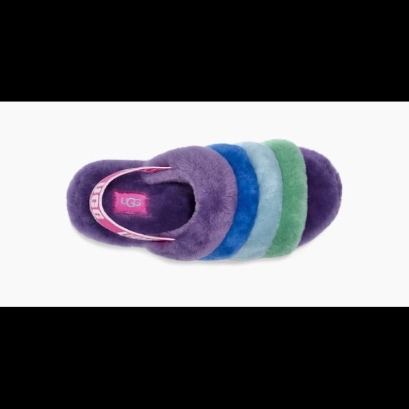 Ugg Pride Fluff Yeah Wedge Slide with Elasticated Strap - Picture 15 of 16